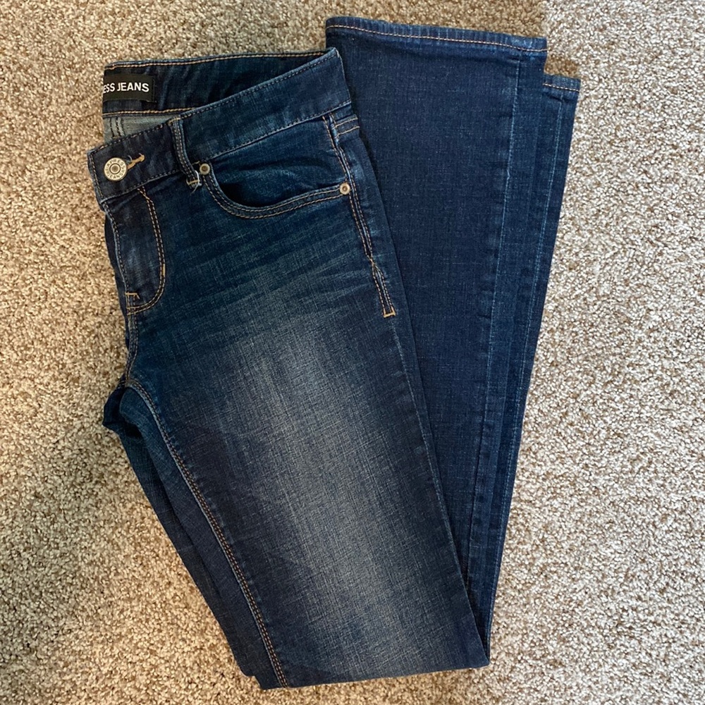 Express Barely Boot Low Rise Jeans